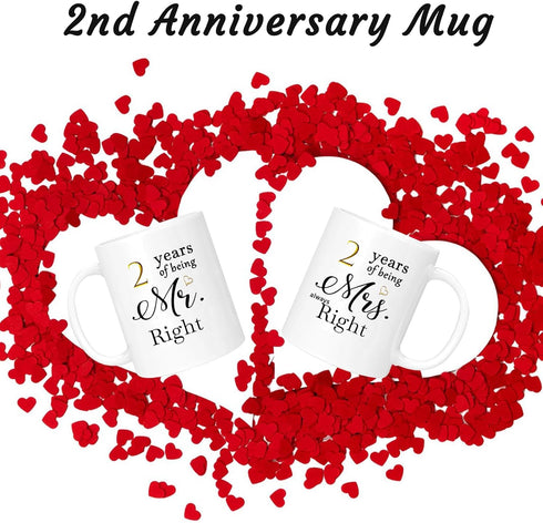 Anniversary Coffee Mugs Set of 2